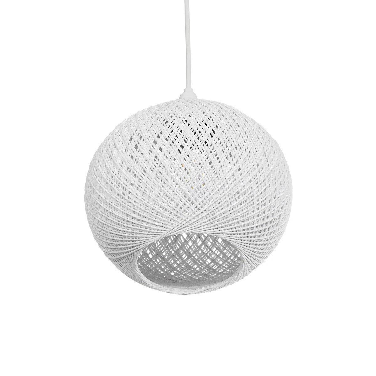 GLOBOSTAR® SOLEI 205-0009 Boho Κρεμαστό Φωτιστικό Οροφής με Ντουί 1 x E27 AC 220-240V IP20 - Λευκό - M20 x Π20 x Υ25cm - ledmania.gr