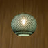 GLOBOSTAR® SOLEI 205-0012 Boho Κρεμαστό Φωτιστικό Οροφής με Ντουί 1 x E27 AC 220-240V IP20 - Τιρκουάζ - M20 x Π20 x Υ25cm - ledmania.gr