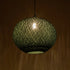 GLOBOSTAR® SOLEI 205-0013 Boho Κρεμαστό Φωτιστικό Οροφής με Ντουί 1 x E27 AC 220-240V IP20 - Πράσινο - M40 x Π40 x Υ45cm - ledmania.gr