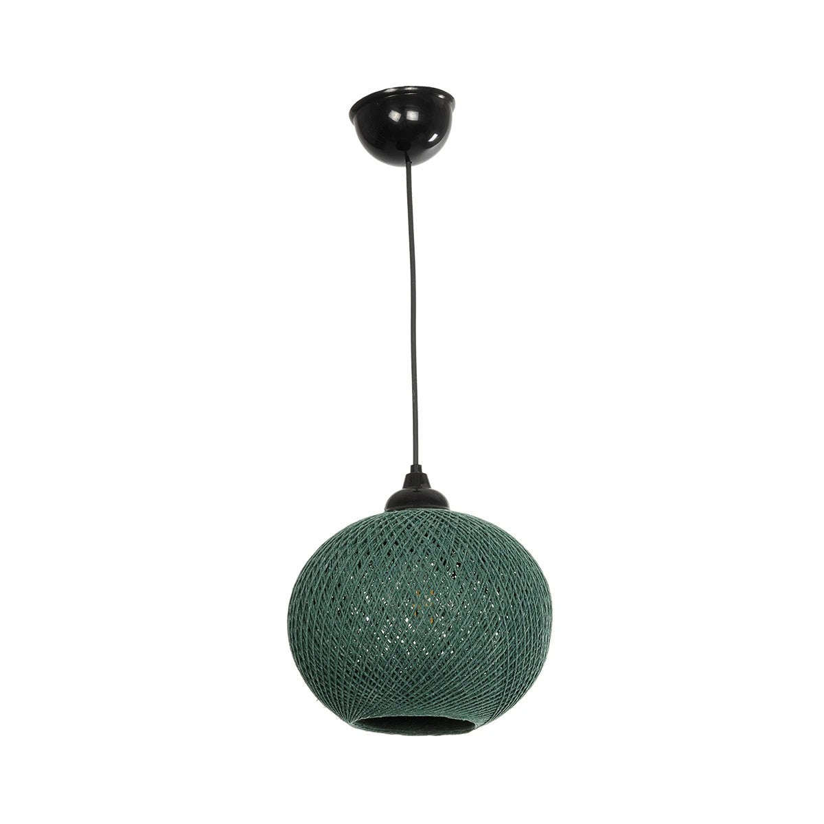 GLOBOSTAR® SOLEI 205-0015 Boho Κρεμαστό Φωτιστικό Οροφής με Ντουί 1 x E27 AC 220-240V IP20 - Πράσινο - M20 x Π20 x Υ25cm - ledmania.gr