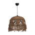 GLOBOSTAR® TONA 205-0016 Boho Κρεμαστό Φωτιστικό Οροφής με Ντουί 1 x E27 AC 220-240V IP20 - Μπεζ - M40 x Π40 x Υ38cm - ledmania.gr