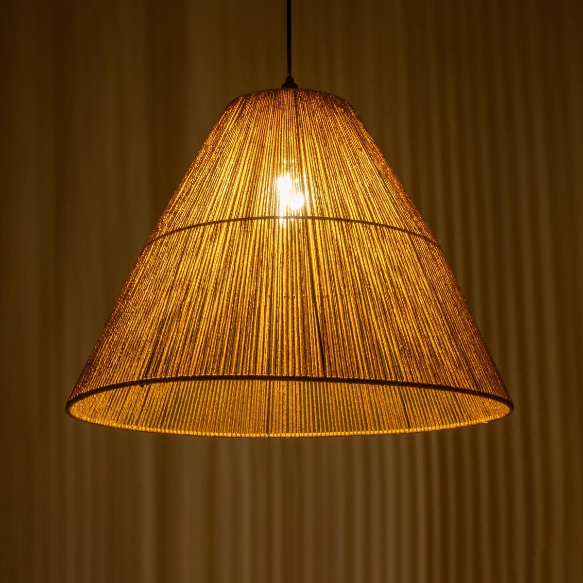 GLOBOSTAR® HUTT 205-0018 Boho Κρεμαστό Φωτιστικό Οροφής με Ντουί 1 x E27 AC 220-240V IP20 - Μπεζ - M50 x Π50 x Υ40cm - ledmania.gr