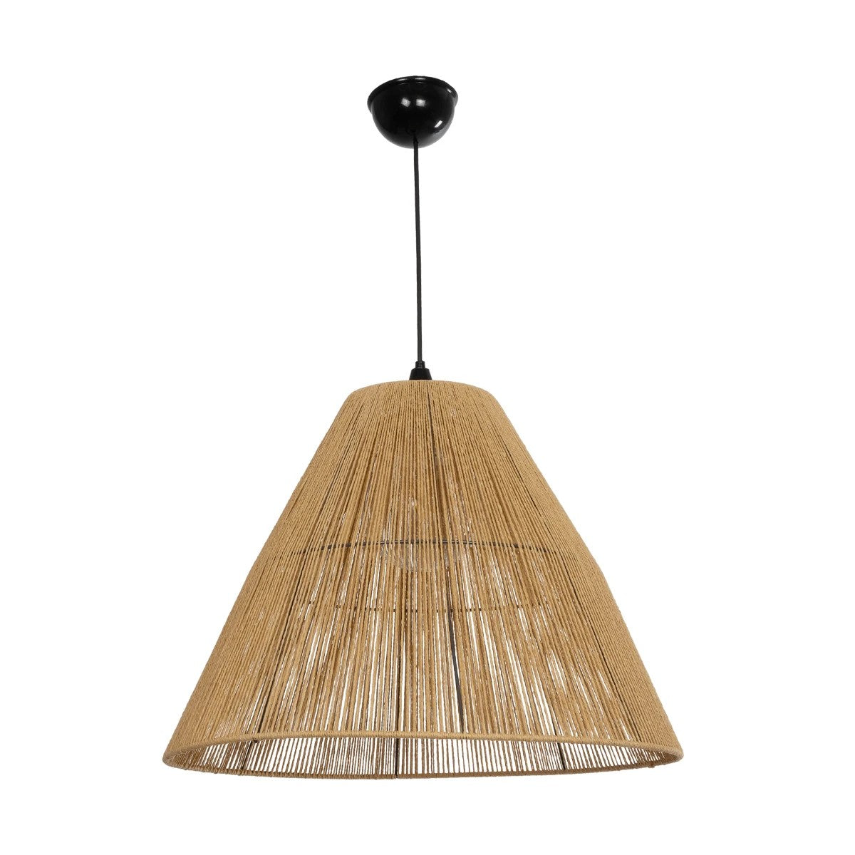 GLOBOSTAR® HUTT 205-0018 Boho Κρεμαστό Φωτιστικό Οροφής με Ντουί 1 x E27 AC 220-240V IP20 - Μπεζ - M50 x Π50 x Υ40cm - ledmania.gr