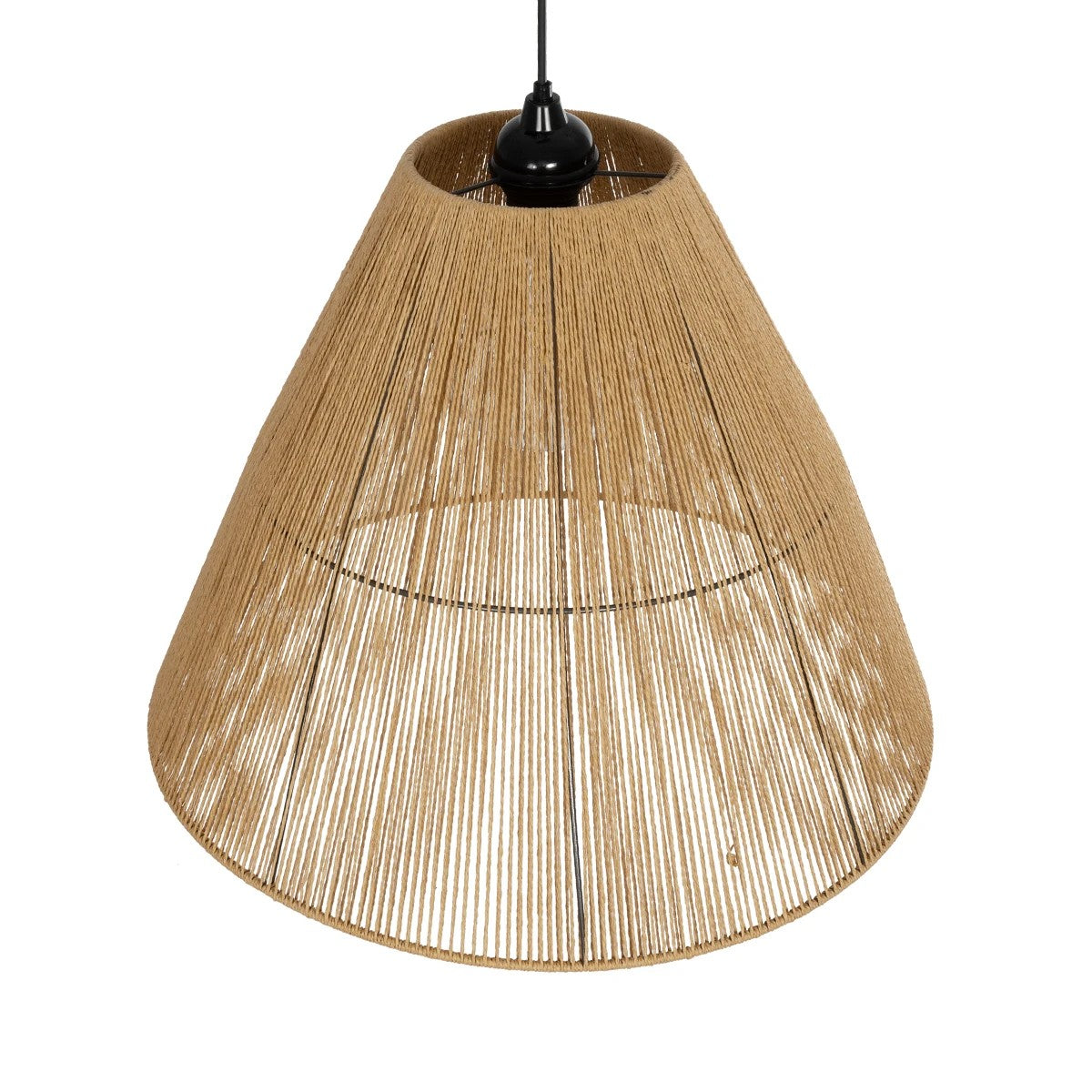 GLOBOSTAR® HUTT 205-0018 Boho Κρεμαστό Φωτιστικό Οροφής με Ντουί 1 x E27 AC 220-240V IP20 - Μπεζ - M50 x Π50 x Υ40cm - ledmania.gr