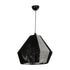 GLOBOSTAR® ANGULUS 205-0021 Boho Κρεμαστό Φωτιστικό Οροφής με Ντουί 1 x E27 AC 220-240V IP20 - Μαύρο & Γκρι - M40 x Π40 x Υ35cm - ledmania.gr