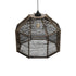 GLOBOSTAR® VORK 205-0027 Boho Κρεμαστό Φωτιστικό Οροφής με Ντουί 1 x E27 AC 220-240V IP20 - Μαύρο - M40 x Π40 x Υ36cm - ledmania.gr