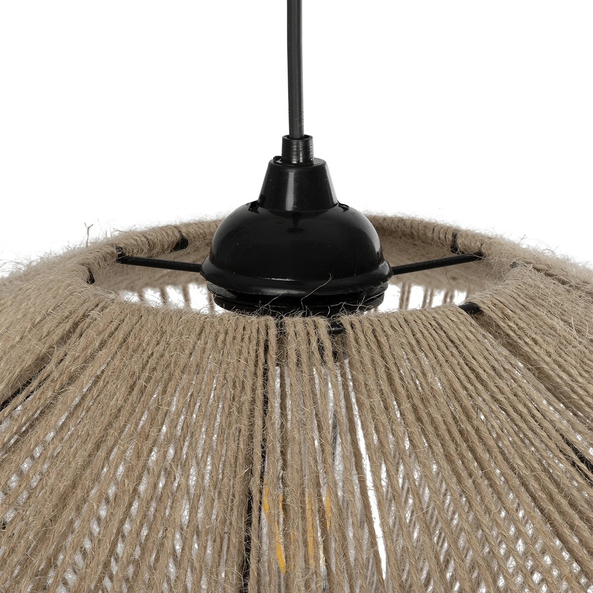 GLOBOSTAR® OVNI 205-0029 Boho Κρεμαστό Φωτιστικό Οροφής με Ντουί 1 x E27 AC 220-240V IP20 - Μπεζ - M60 x Π60 x Υ29cm - ledmania.gr