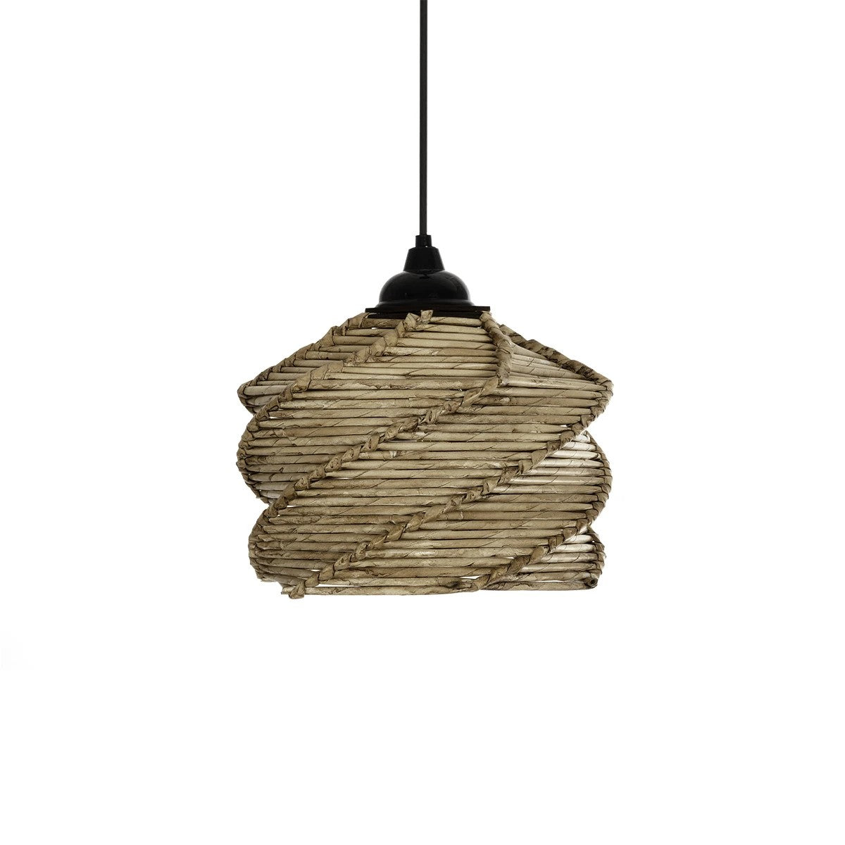 GLOBOSTAR® HUSLE 205-0044 Boho Κρεμαστό Φωτιστικό Οροφής με Ντουί 1 x E27 AC 220-240V IP20 - Μπεζ - M24 x Π24 x Υ21cm - ledmania.gr