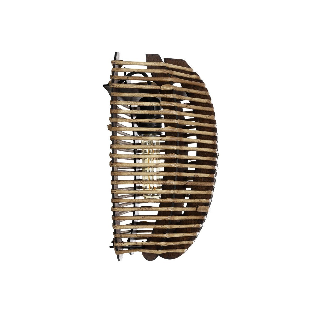 GLOBOSTAR® BOND 205-0050 Boho Φωτιστικό Τοίχου - Απλίκα με Ντουί 1 x E27 AC 220-240V IP20 - Μπεζ - M35 x Π18 x Υ32cm - ledmania.gr