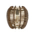 GLOBOSTAR® BOND 205-0050 Boho Φωτιστικό Τοίχου - Απλίκα με Ντουί 1 x E27 AC 220-240V IP20 - Μπεζ - M35 x Π18 x Υ32cm - ledmania.gr