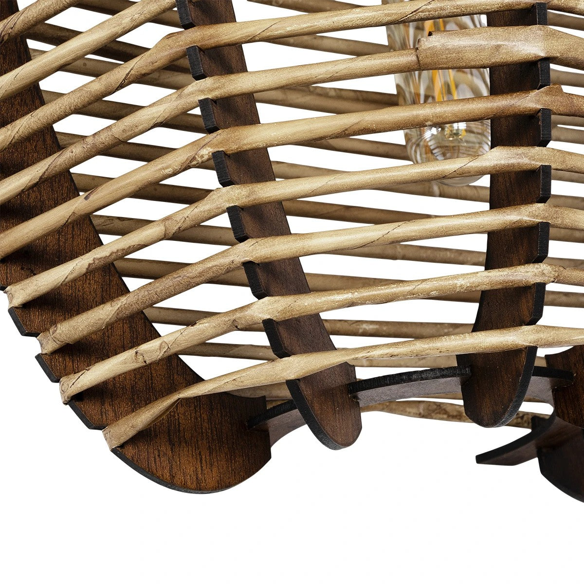 GLOBOSTAR® BOND 205-0050 Boho Φωτιστικό Τοίχου - Απλίκα με Ντουί 1 x E27 AC 220-240V IP20 - Μπεζ - M35 x Π18 x Υ32cm - ledmania.gr
