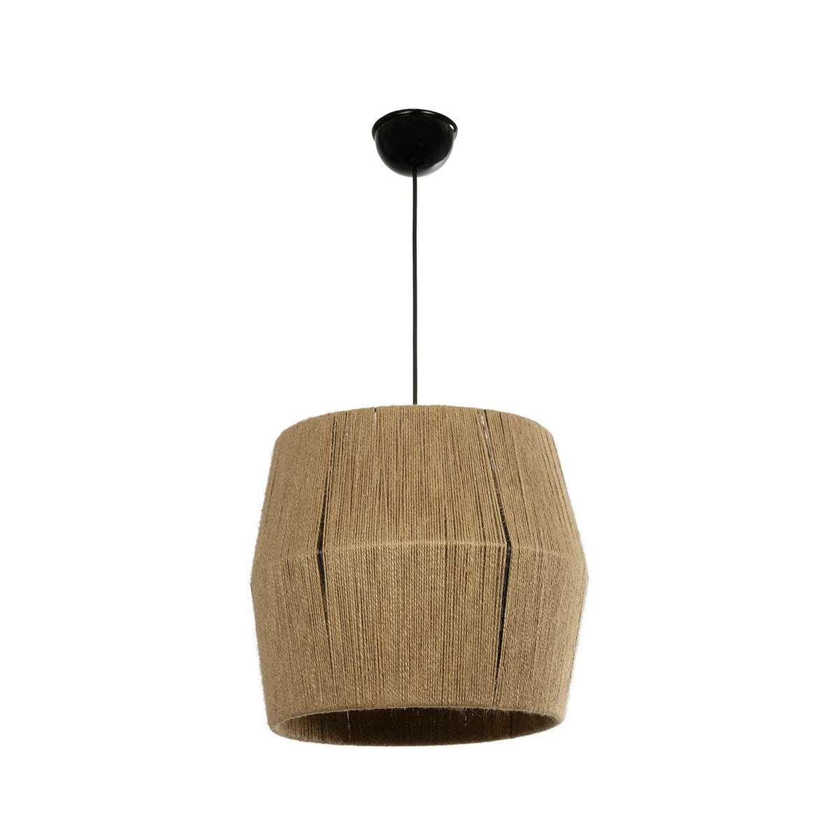 GLOBOSTAR® CONE 205-0057 Boho Κρεμαστό Φωτιστικό Οροφής με Ντουί 1 x E27 AC 220-240V IP20 - Μπεζ - M38 x Π38 x Υ34cm - ledmania.gr