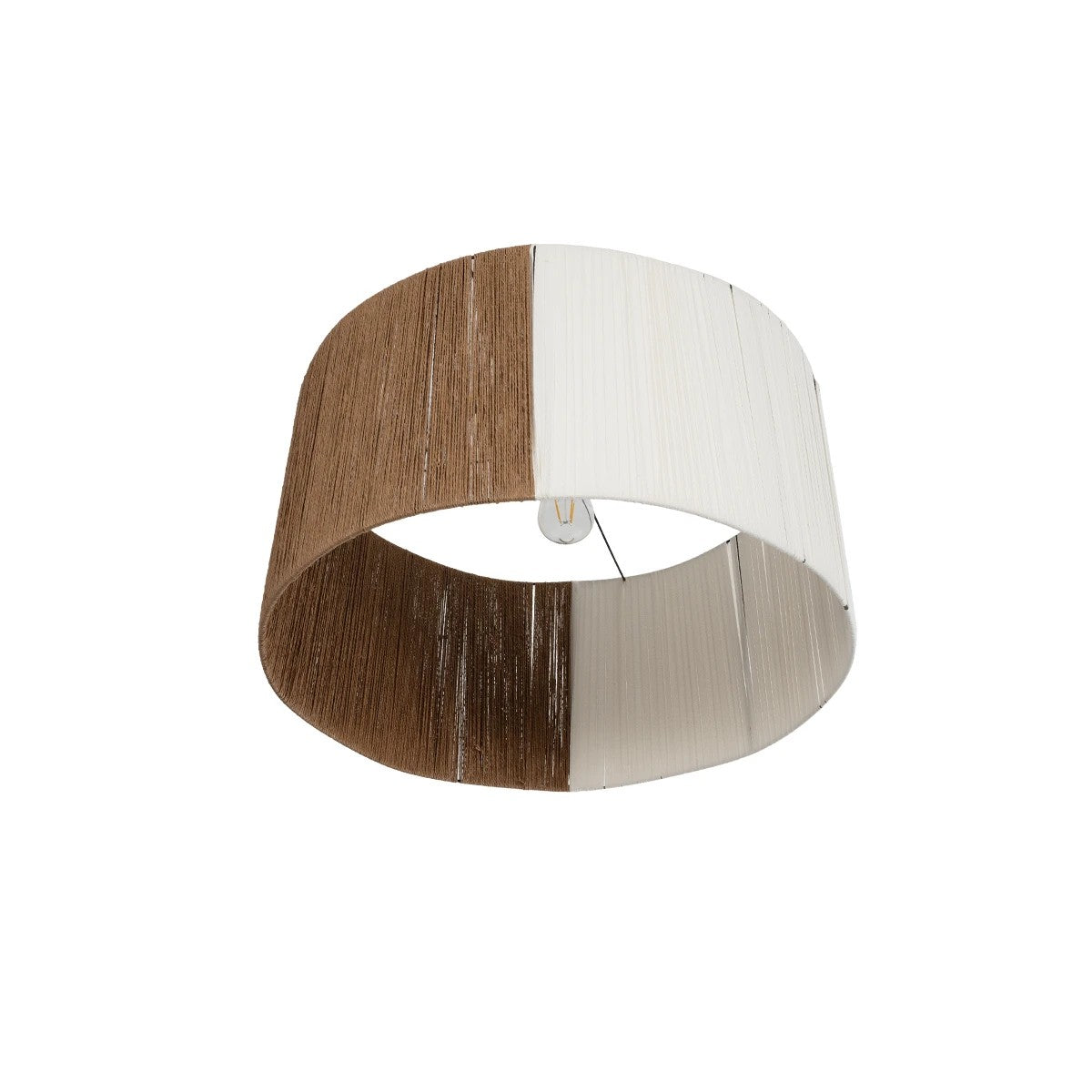 GLOBOSTAR® TAG 205-0060 Boho Κρεμαστό Φωτιστικό Οροφής με Ντουί 1 x E27 AC 220-240V IP20 - Μπεζ & Καφέ - M60 x Π60 x 35cm - ledmania.gr