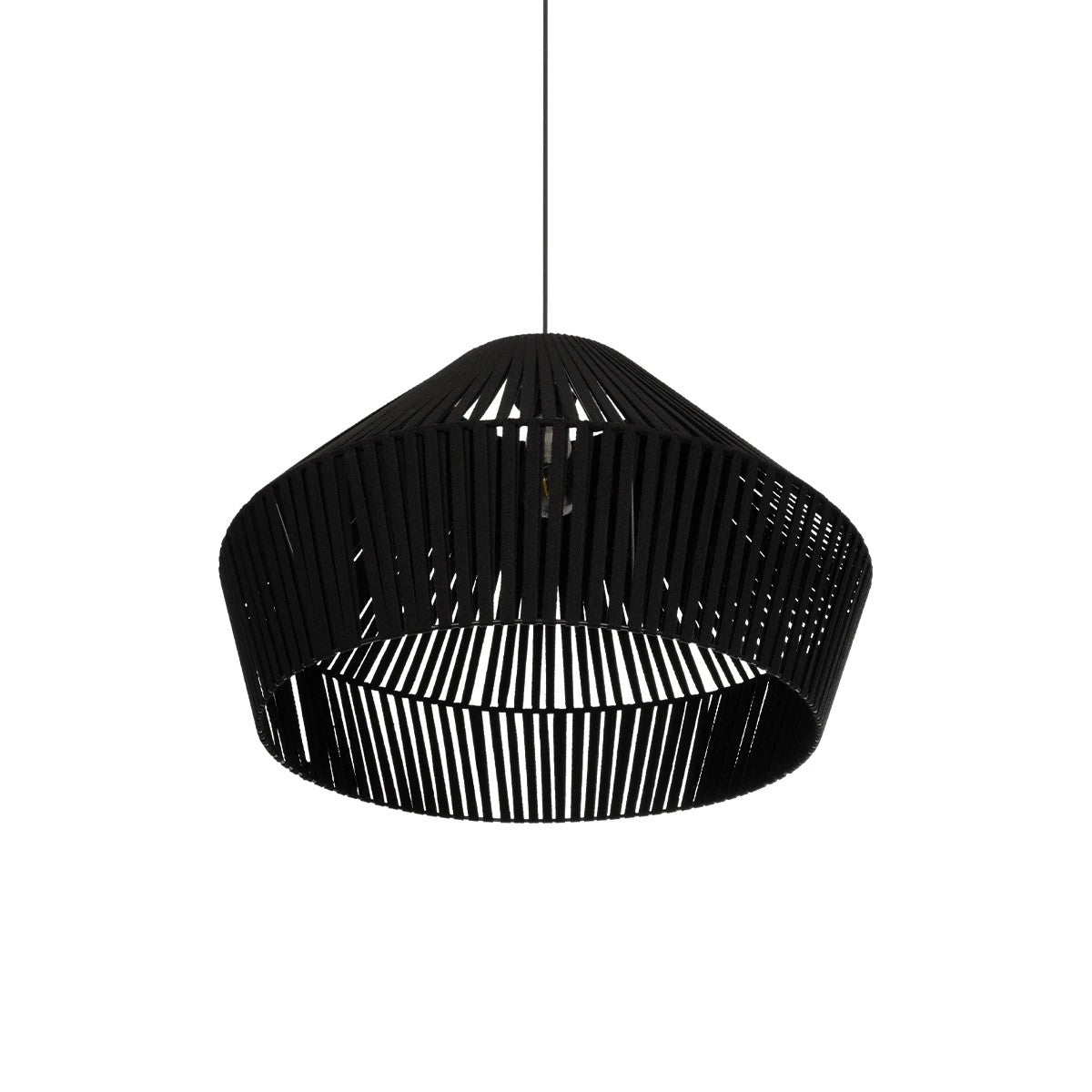 GLOBOSTAR® NUI 205-0062 Boho Κρεμαστό Φωτιστικό Οροφής με Ντουί 1 x E27 AC 220-240V IP20 - Μαύρο - M60 x Π60 x Υ41cm - ledmania.gr