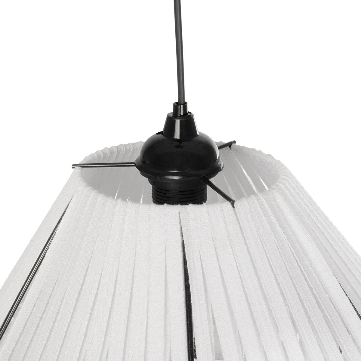 GLOBOSTAR® NUI 205-0063 Boho Κρεμαστό Φωτιστικό Οροφής με Ντουί 1 x E27 AC 220-240V IP20 - Λευκό - M36 x Π36 x Υ27cm - ledmania.gr