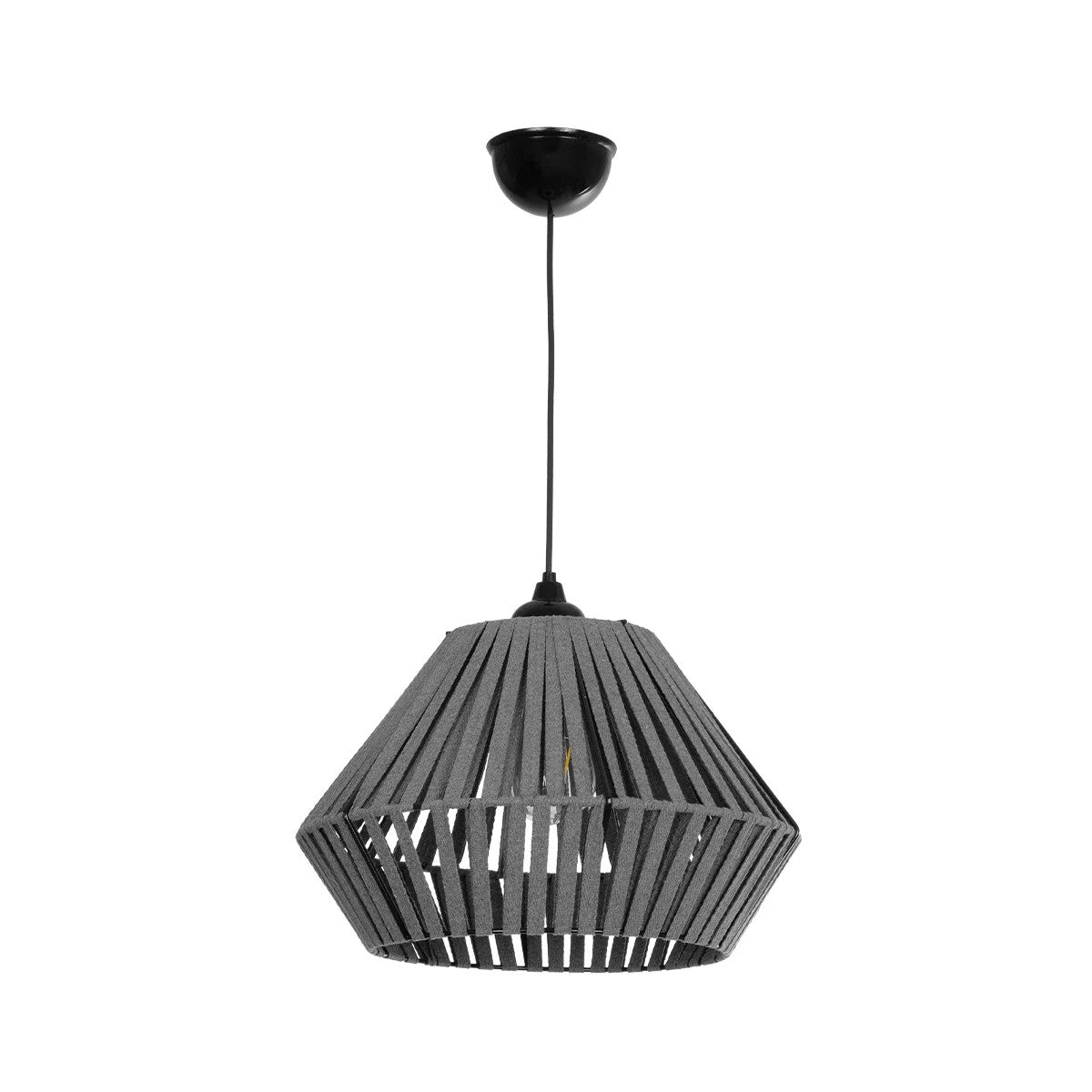 GLOBOSTAR® NUI 205-0065 Boho Κρεμαστό Φωτιστικό Οροφής με Ντουί 1 x E27 AC 220-240V IP20 - Γκρι - M36 x Π36 x Υ27cm - ledmania.gr