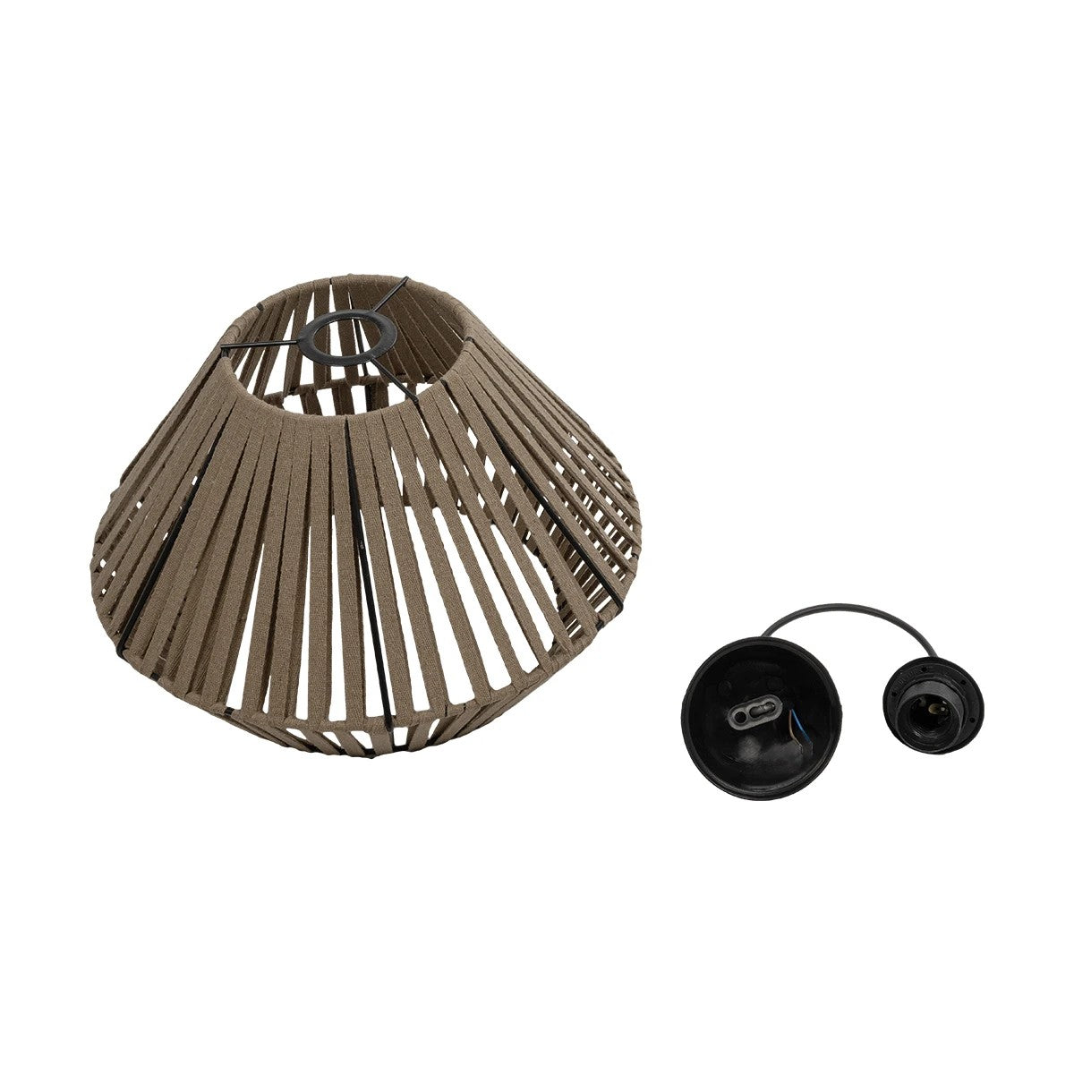 GLOBOSTAR® NUI 205-0067 Boho Κρεμαστό Φωτιστικό Οροφής με Ντουί 1 x E27 AC 220-240V IP20 - Μπεζ - M36 x Π36 x Υ27cm - ledmania.gr