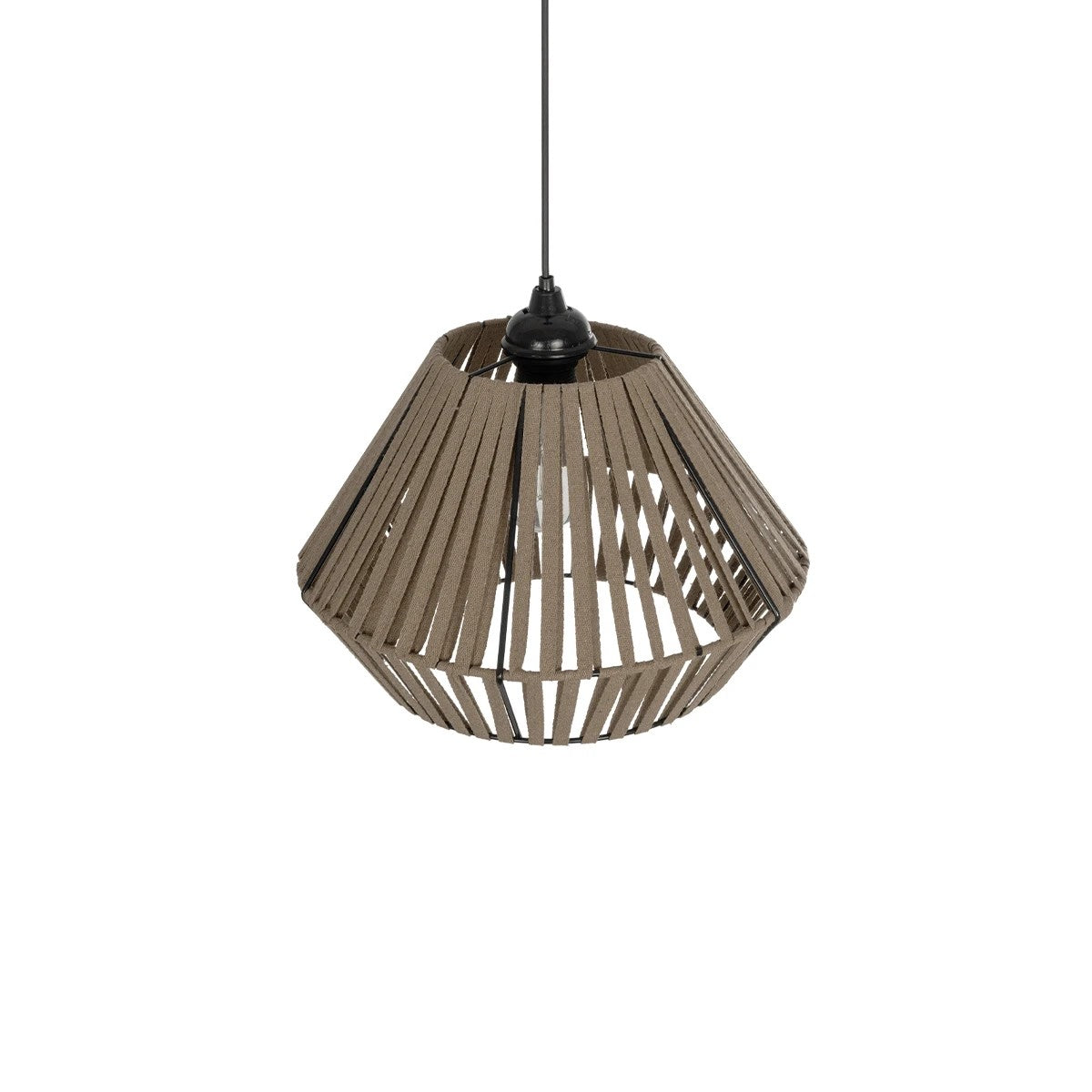 GLOBOSTAR® NUI 205-0067 Boho Κρεμαστό Φωτιστικό Οροφής με Ντουί 1 x E27 AC 220-240V IP20 - Μπεζ - M36 x Π36 x Υ27cm - ledmania.gr