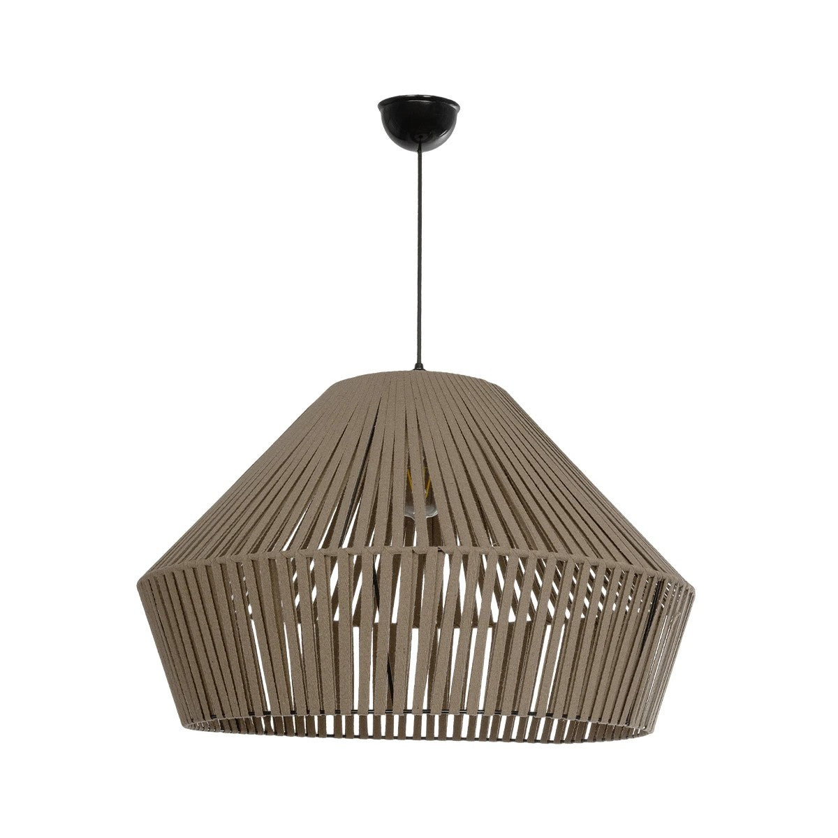 GLOBOSTAR® NUI 205-0068 Boho Κρεμαστό Φωτιστικό Οροφής με Ντουί 1 x E27 AC 220-240V IP20 - Μπεζ - M60 x Π60 x Υ41cm - ledmania.gr