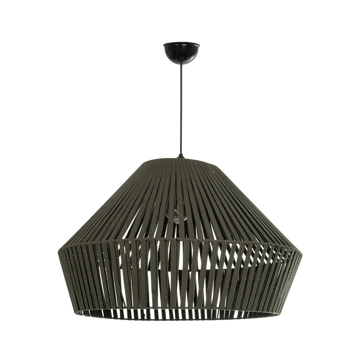 GLOBOSTAR® NUI 205-0070 Boho Κρεμαστό Φωτιστικό Οροφής με Ντουί 1 x E27 AC 220-240V IP20 - Πρασίνο - M60 x Π60 x Υ41cm - ledmania.gr