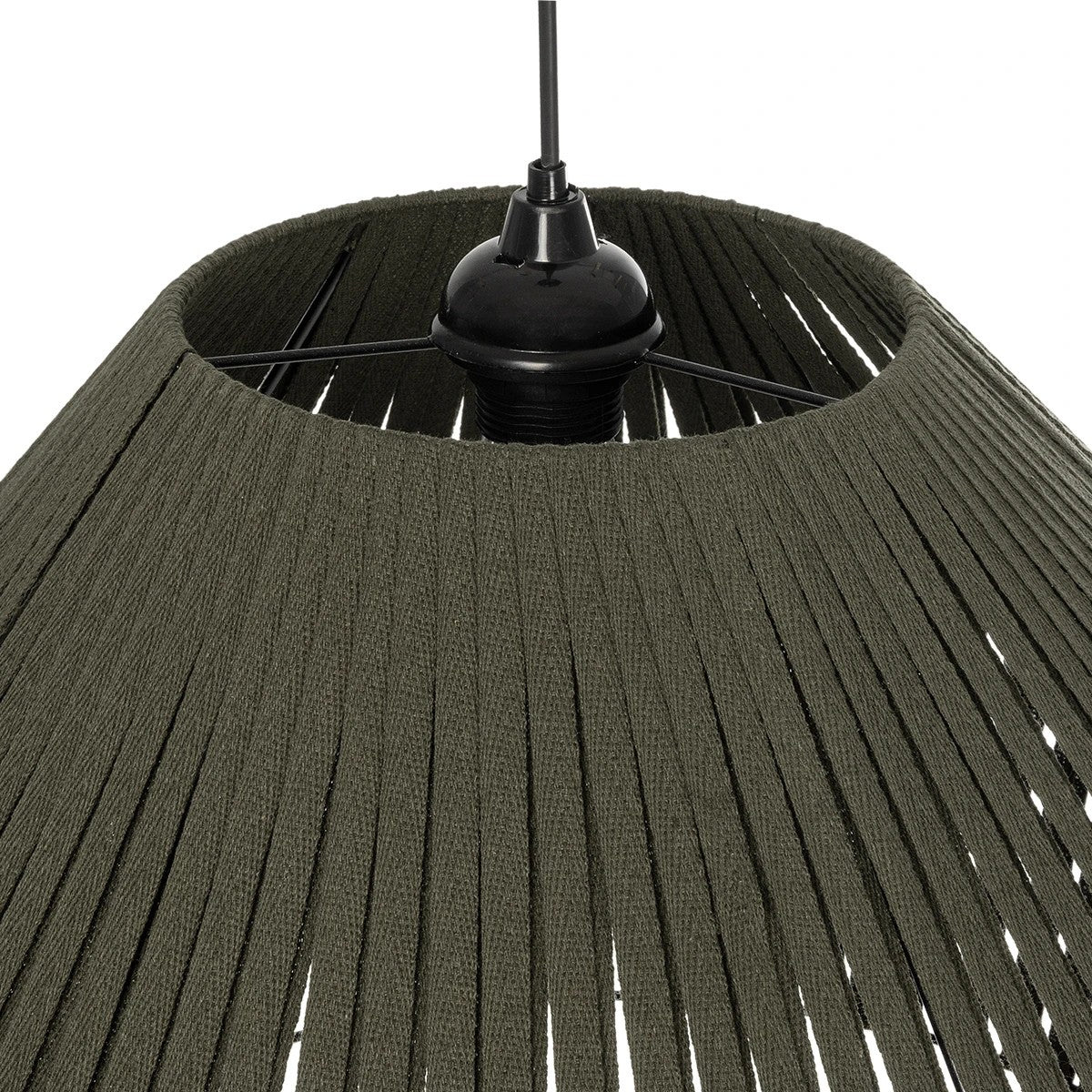 GLOBOSTAR® NUI 205-0070 Boho Κρεμαστό Φωτιστικό Οροφής με Ντουί 1 x E27 AC 220-240V IP20 - Πρασίνο - M60 x Π60 x Υ41cm - ledmania.gr