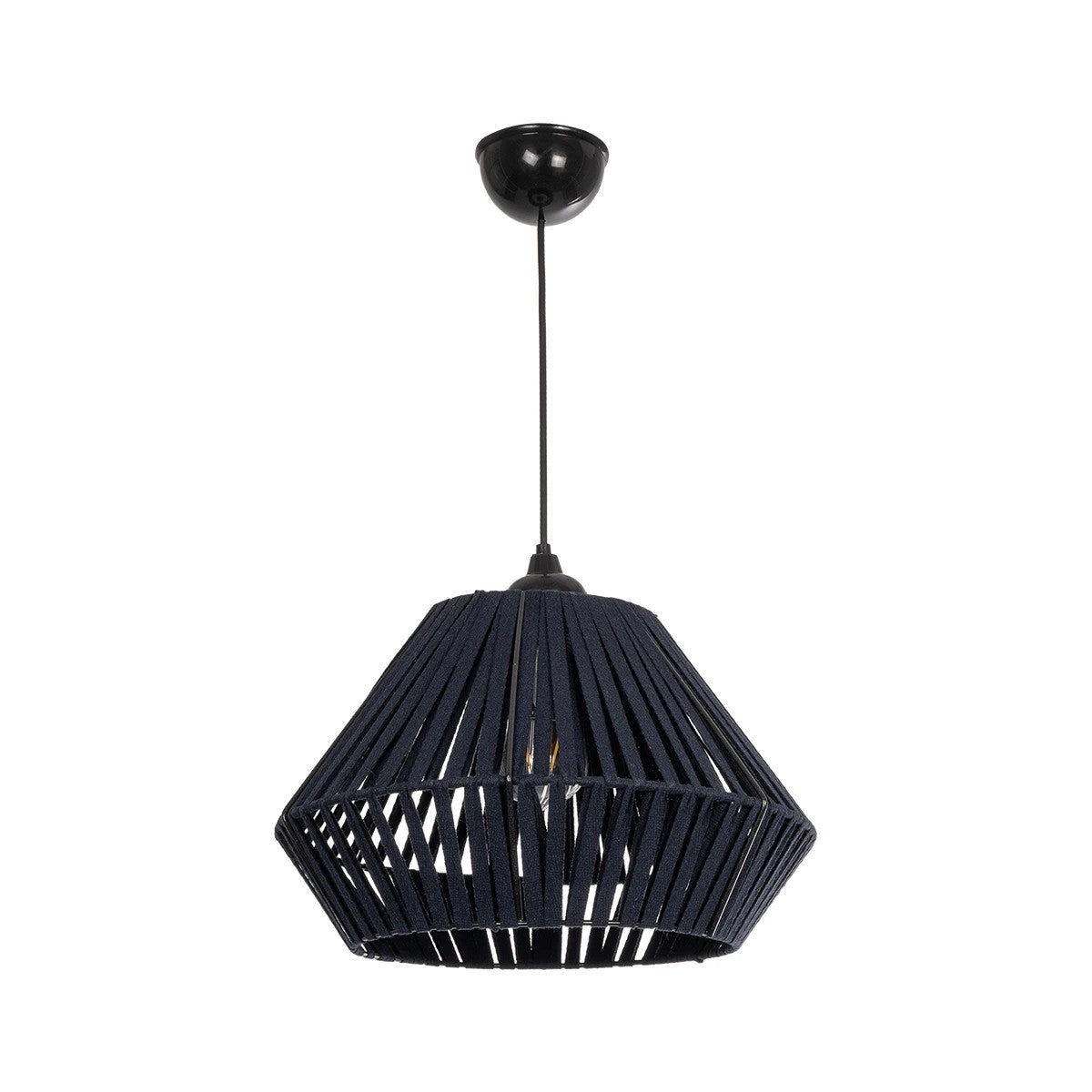 GLOBOSTAR® NUI 205-0071 Boho Κρεμαστό Φωτιστικό Οροφής με Ντουί 1 x E27 AC 220-240V IP20 - Μπλε - M36 x Π36 x Υ27cm - ledmania.gr