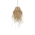GLOBOSTAR® HERBE 205-0073 Boho Κρεμαστό Φωτιστικό Οροφής με Ντουί 1 x E27 AC 220-240V IP20 - Μπεζ - M30 x Π30 x Υ40cm - ledmania.gr
