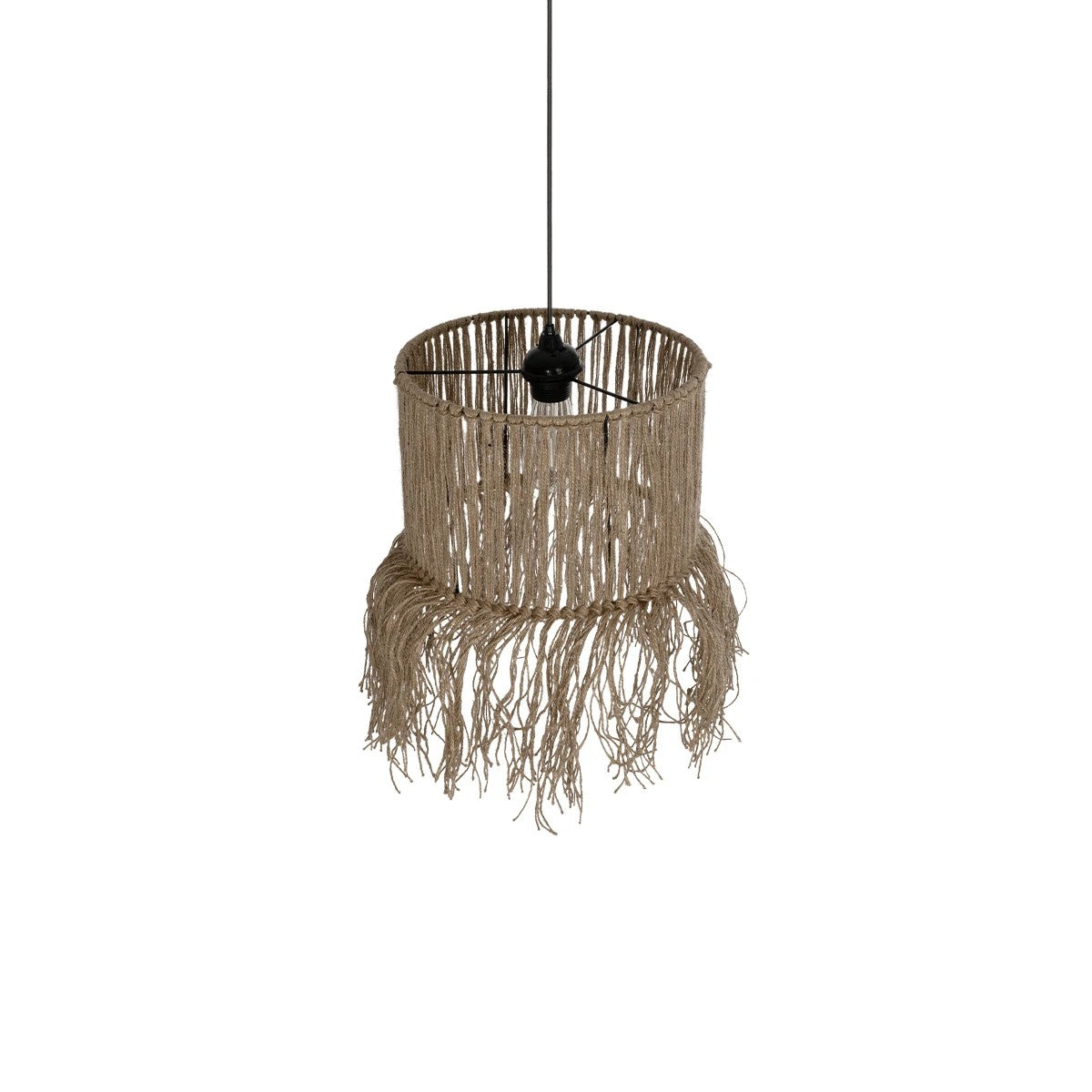 GLOBOSTAR® REGEN 205-0074 Boho Κρεμαστό Φωτιστικό Οροφής με Ντουί 1 x E27 AC 220-240V IP20 - Μπεζ - M30 x Π30 x Υ40cm - ledmania.gr
