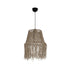 GLOBOSTAR® ROKA 205-0075 Boho Κρεμαστό Φωτιστικό Οροφής με Ντουί 1 x E27 AC 220-240V IP20 - Μπεζ - M30 x Π30 x Υ45cm - ledmania.gr