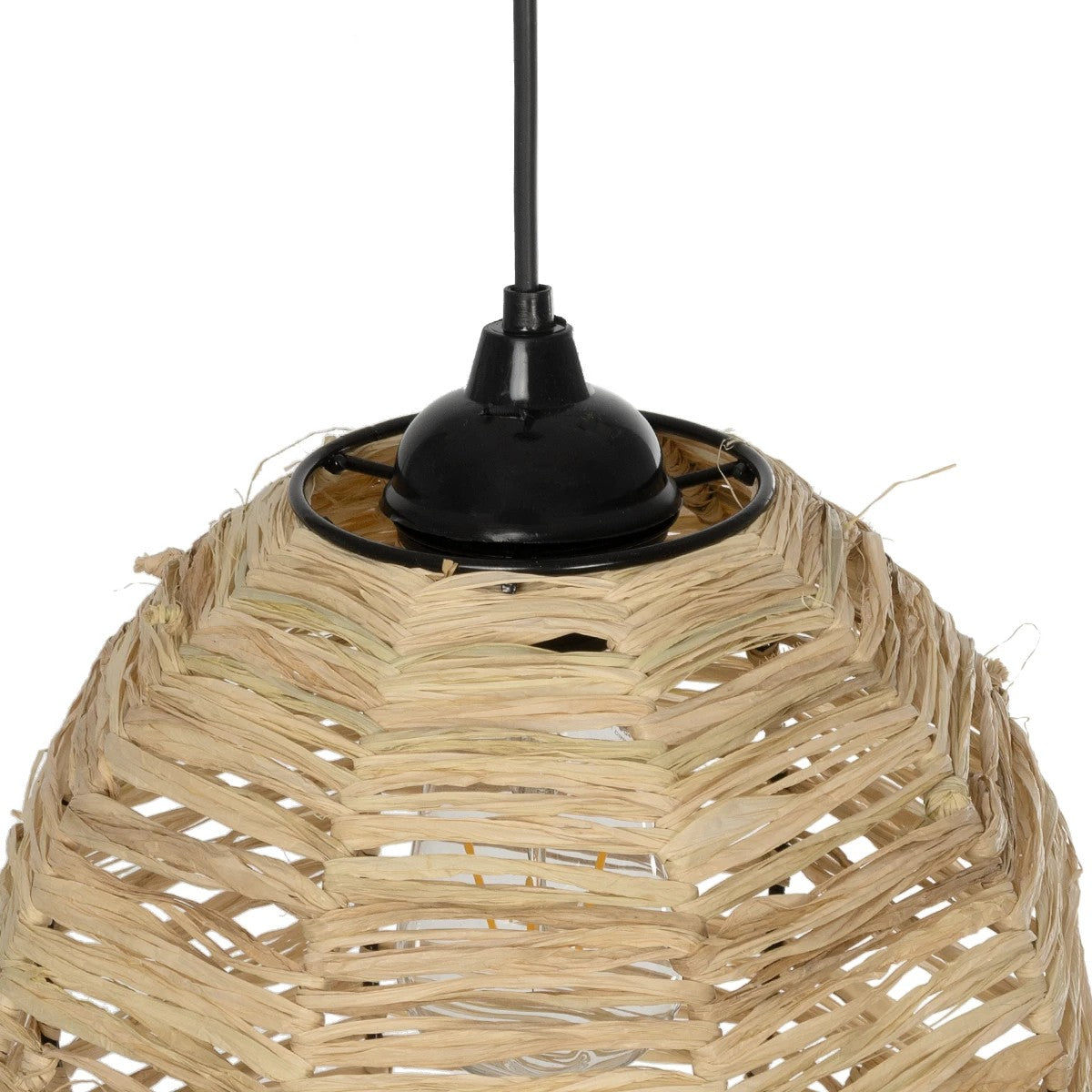 GLOBOSTAR® ROKA 205-0076 Boho Κρεμαστό Φωτιστικό Οροφής με Ντουί 1 x E27 AC 220-240V IP20 - Μπεζ - M25 x Π25 x Υ45cm - ledmania.gr