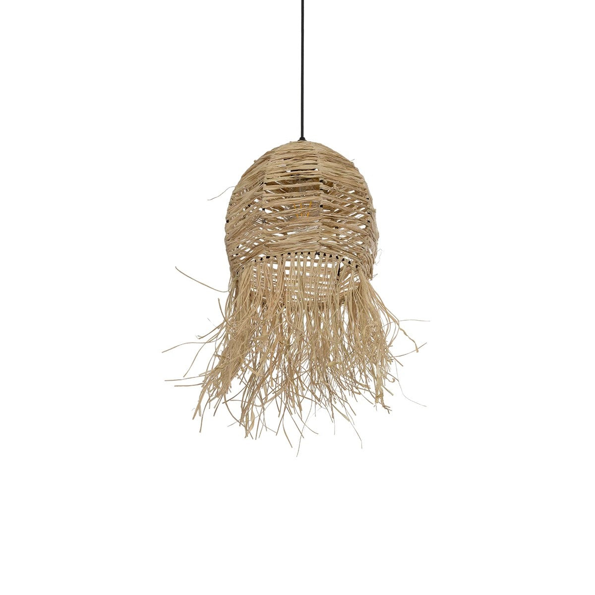 GLOBOSTAR® ROKA 205-0076 Boho Κρεμαστό Φωτιστικό Οροφής με Ντουί 1 x E27 AC 220-240V IP20 - Μπεζ - M25 x Π25 x Υ45cm - ledmania.gr