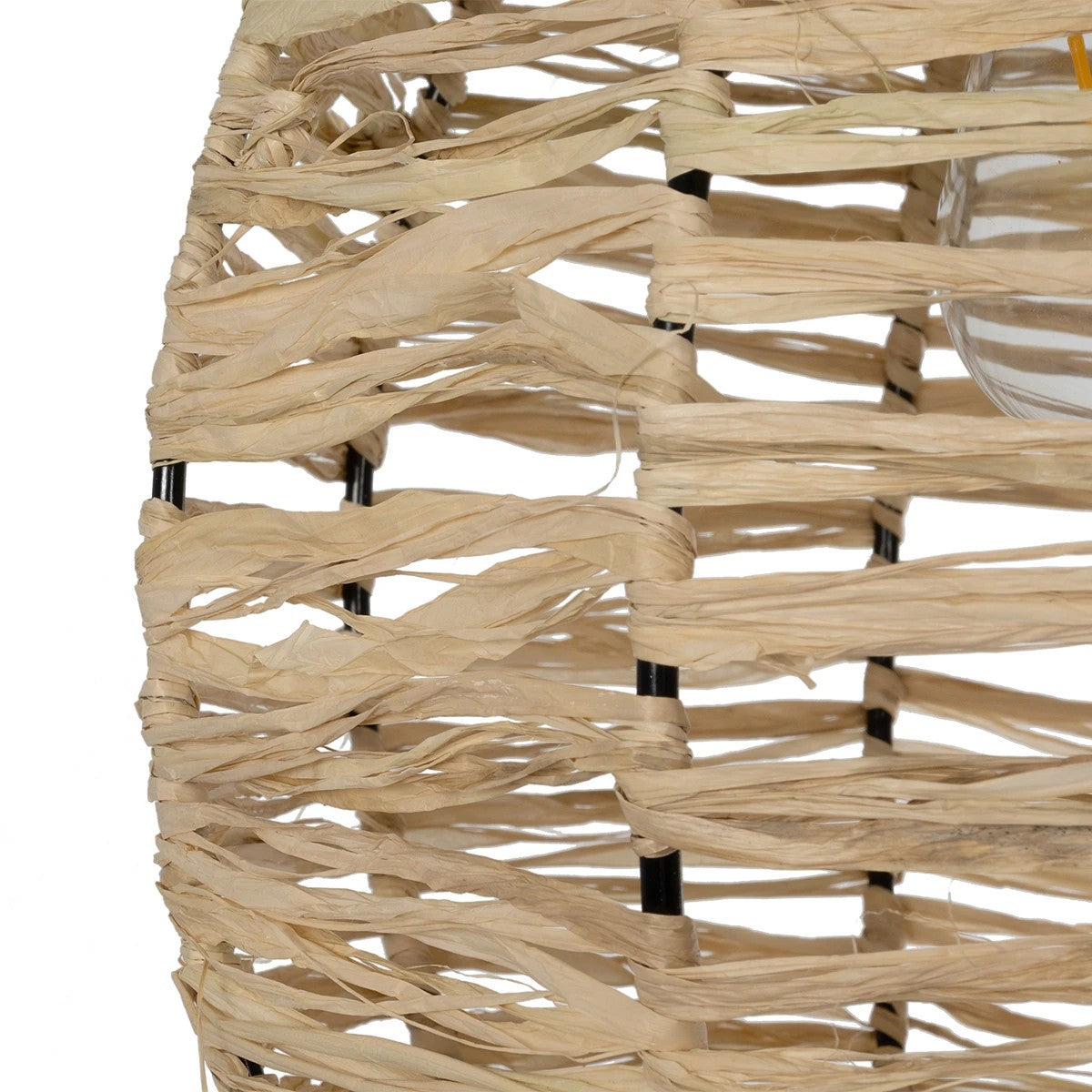 GLOBOSTAR® ROKA 205-0076 Boho Κρεμαστό Φωτιστικό Οροφής με Ντουί 1 x E27 AC 220-240V IP20 - Μπεζ - M25 x Π25 x Υ45cm - ledmania.gr