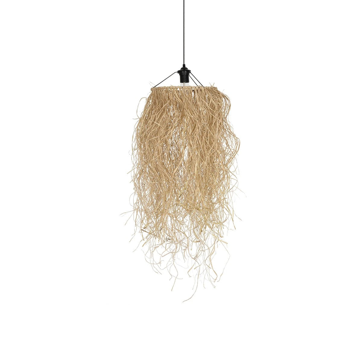 GLOBOSTAR® PIOVERE 205-0078 Boho Κρεμαστό Φωτιστικό Οροφής με Ντουί 1 x E27 AC 220-240V IP20 - Μπεζ - M35 x Π35 x Υ70cm - ledmania.gr
