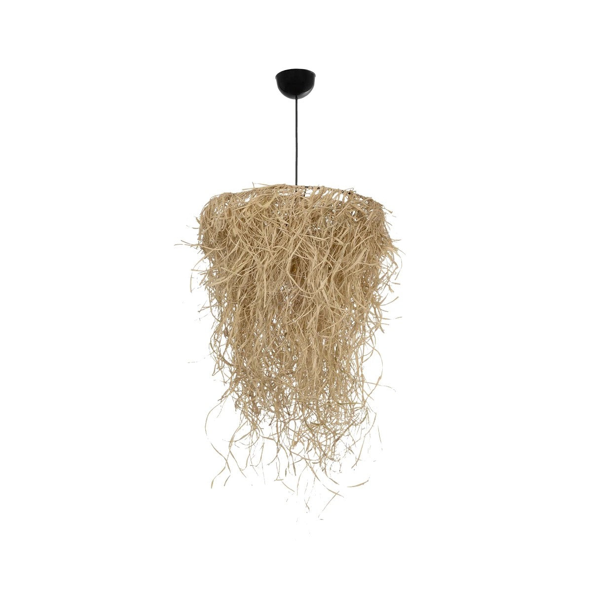 GLOBOSTAR® LIETUS 205-0079 Boho Κρεμαστό Φωτιστικό Οροφής με Ντουί 1 x E27 AC 220-240V IP20 - Μπεζ - M45 x Π45 x Υ50cm - ledmania.gr