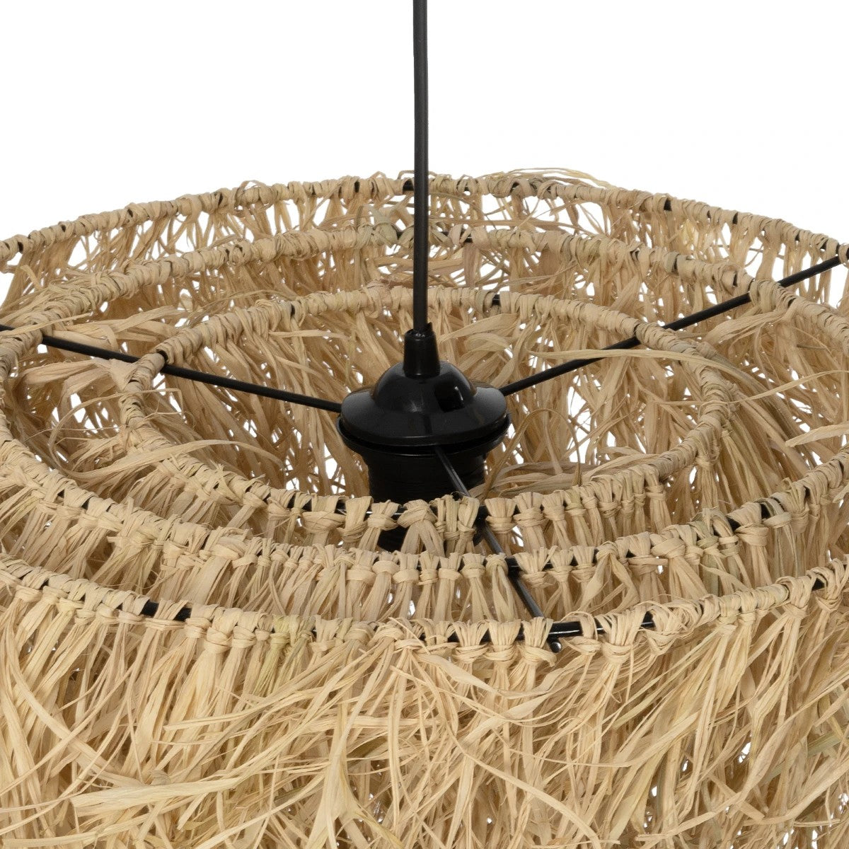 GLOBOSTAR® LIETUS 205-0079 Boho Κρεμαστό Φωτιστικό Οροφής με Ντουί 1 x E27 AC 220-240V IP20 - Μπεζ - M45 x Π45 x Υ50cm - ledmania.gr