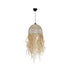 GLOBOSTAR® PLUVIA 205-0082 Boho Κρεμαστό Φωτιστικό Οροφής με Ντουί 1 x E27 AC 220-240V IP20 - Μπεζ - M30 x Π30 x Υ70cm - ledmania.gr