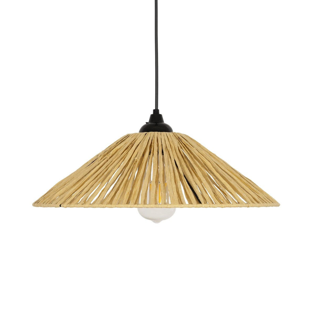 GLOBOSTAR® CHAPEAU 205-0086 Boho Κρεμαστό Φωτιστικό Οροφής με Ντουί 1 x E27 AC 220-240V IP20 - Μπεζ - M41 x Π41 x Υ17cm - ledmania.gr