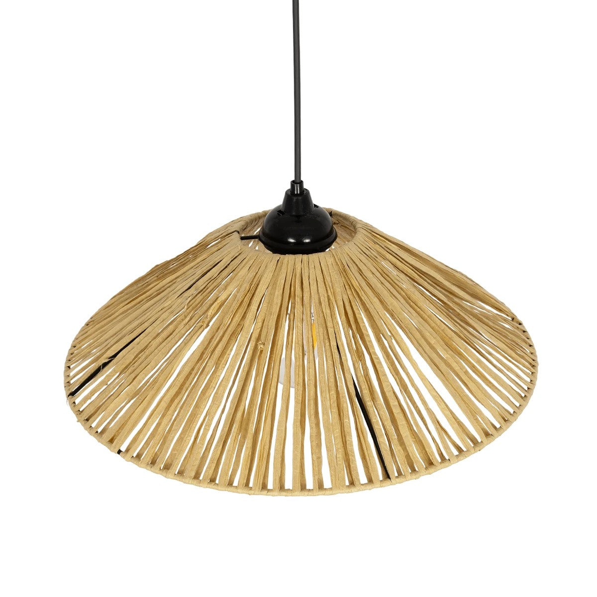 GLOBOSTAR® CHAPEAU 205-0086 Boho Κρεμαστό Φωτιστικό Οροφής με Ντουί 1 x E27 AC 220-240V IP20 - Μπεζ - M41 x Π41 x Υ17cm - ledmania.gr