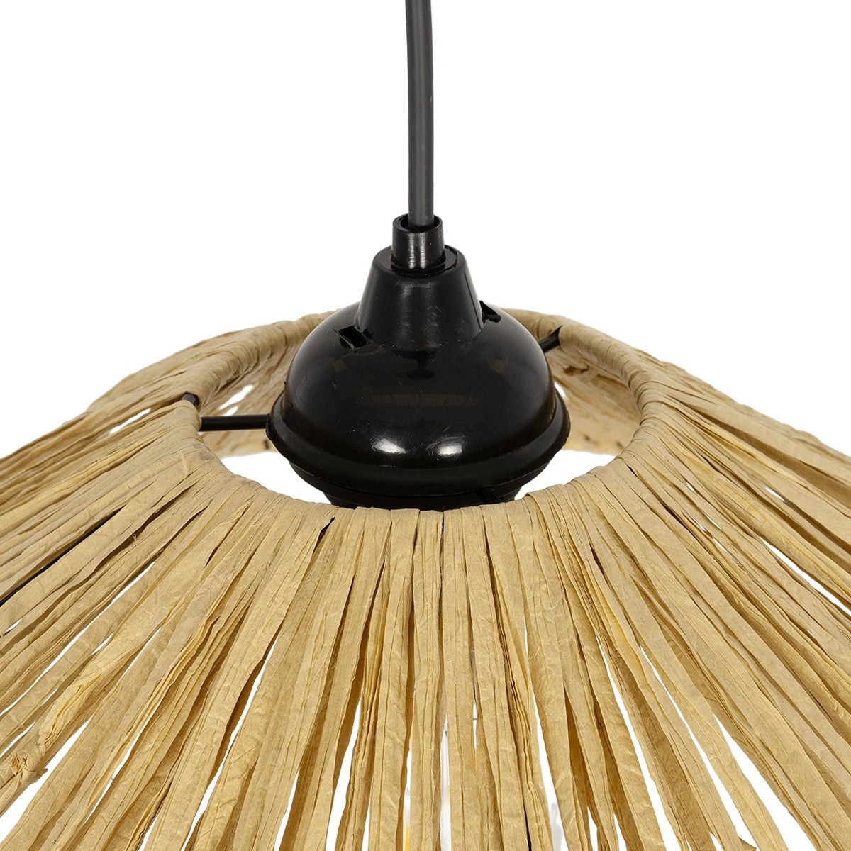 GLOBOSTAR® CHAPEAU 205-0086 Boho Κρεμαστό Φωτιστικό Οροφής με Ντουί 1 x E27 AC 220-240V IP20 - Μπεζ - M41 x Π41 x Υ17cm - ledmania.gr