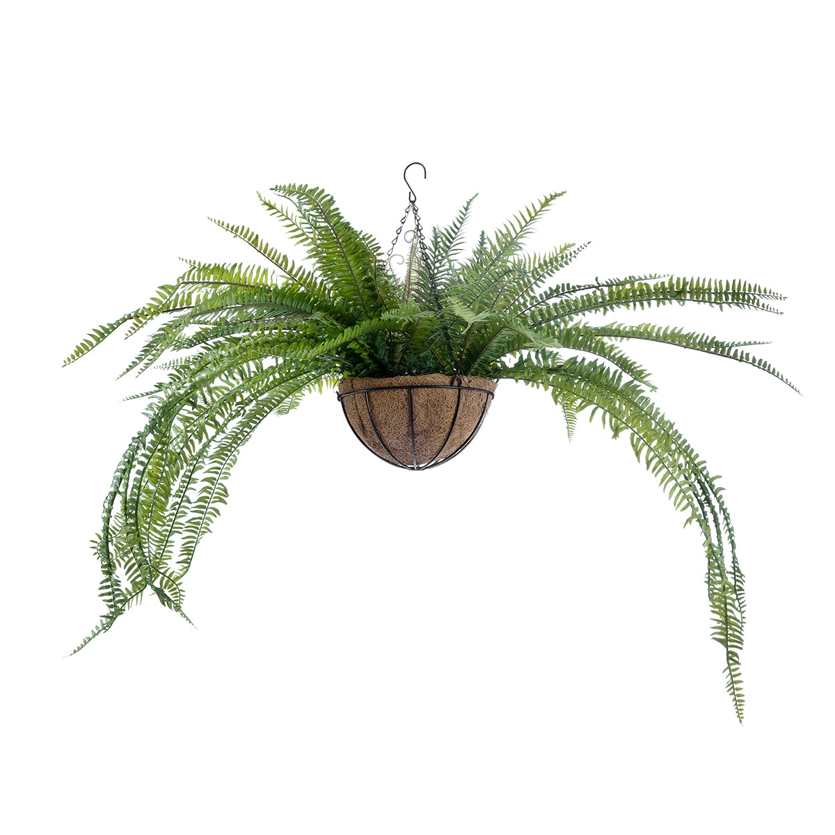 GloboStar® Artificial Garden FERN HANGING PLANT 20624 Τεχνητό Κρεμαστό Διακοσμητικό Φυτό Φτέρης Y45cm - ledmania.gr