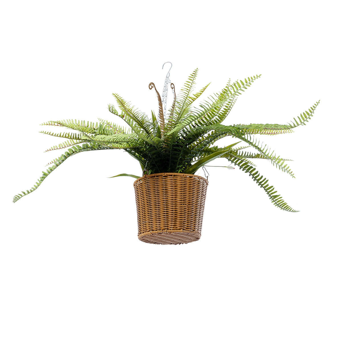 GloboStar® Artificial Garden FERN HANGING BOUQUET PLANT 20629 Τεχνητό Κρεμαστό Διακοσμητικό Φυτό Φτέρης  Y56cm - ledmania.gr