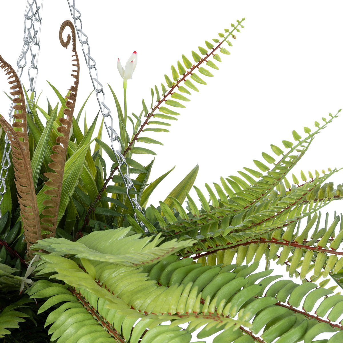 GloboStar® Artificial Garden FERN HANGING BOUQUET PLANT 20629 Τεχνητό Κρεμαστό Διακοσμητικό Φυτό Φτέρης  Y56cm - ledmania.gr