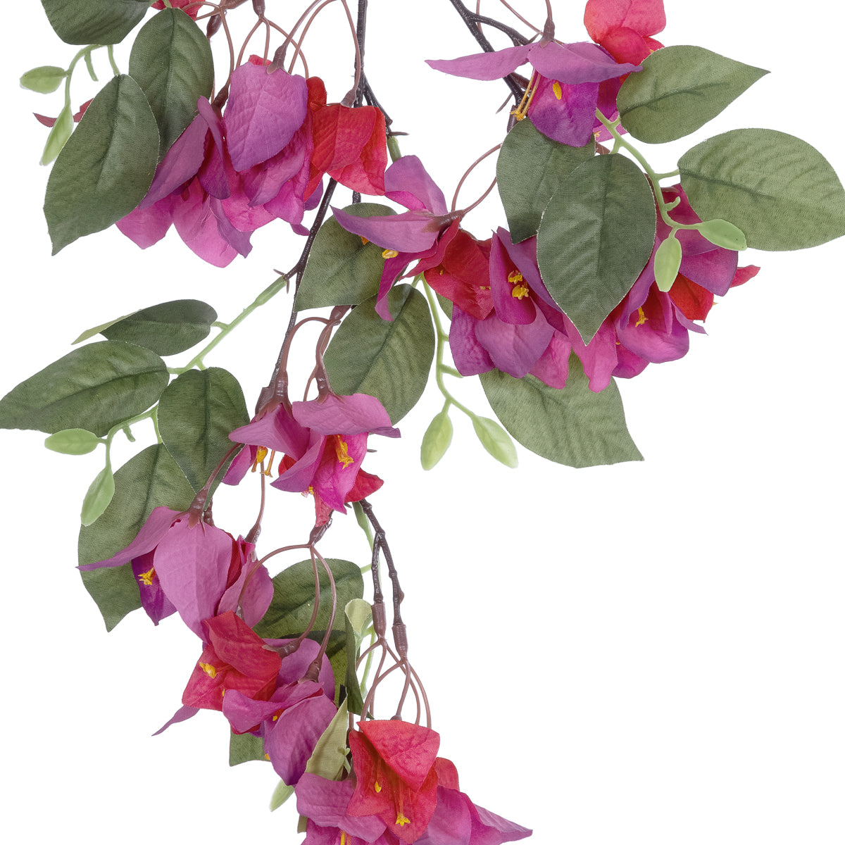 GloboStar® Artificial Garden BOUGAUVILLEA BRANCH 20644 Τεχνητό Διακοσμητικό Κλαδί Μπουκανβίλιας Φουξ Y80cm - ledmania.gr
