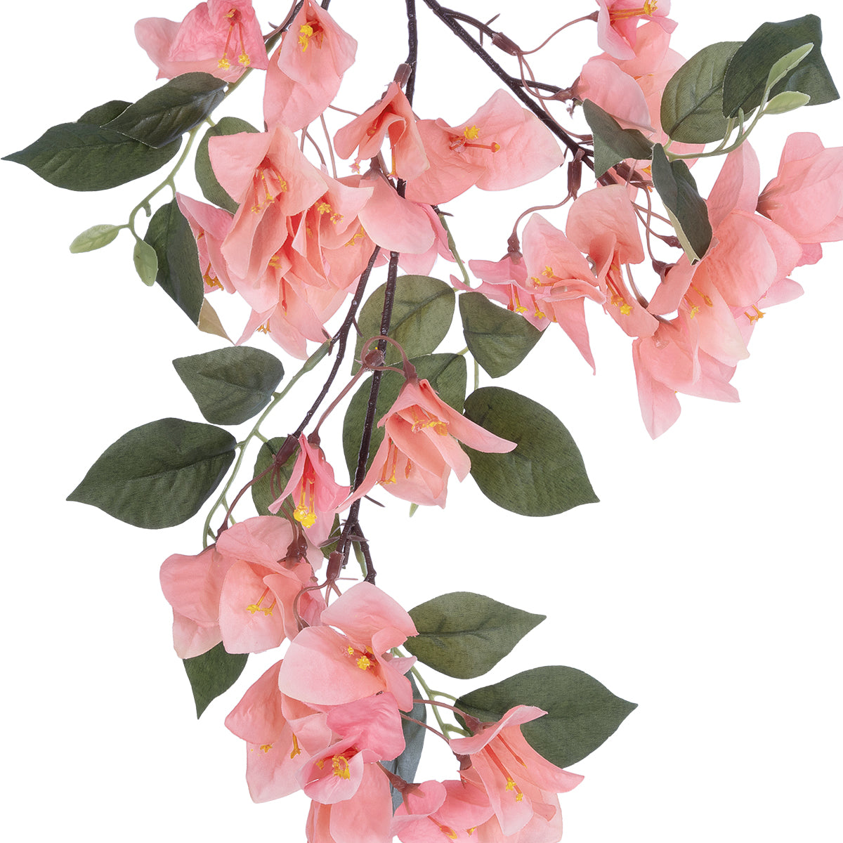 GloboStar® Artificial Garden BOUGAUVILLEA BRANCH 20647 Τεχνητό Διακοσμητικό Κλαδί Μπουκανβίλιας Ροζ - Πορτοκαλί Y80cm - ledmania.gr