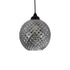 GLOBOSTAR® KEGEL 206-0003 Μοντέρνο Κρεμαστό Φωτιστικό Οροφής με Ντουί 1 x E27 AC 220-240V IP20 - Μαύρο Φιμέ - Μ20 x Π20 x Υ20cm - ledmania.gr