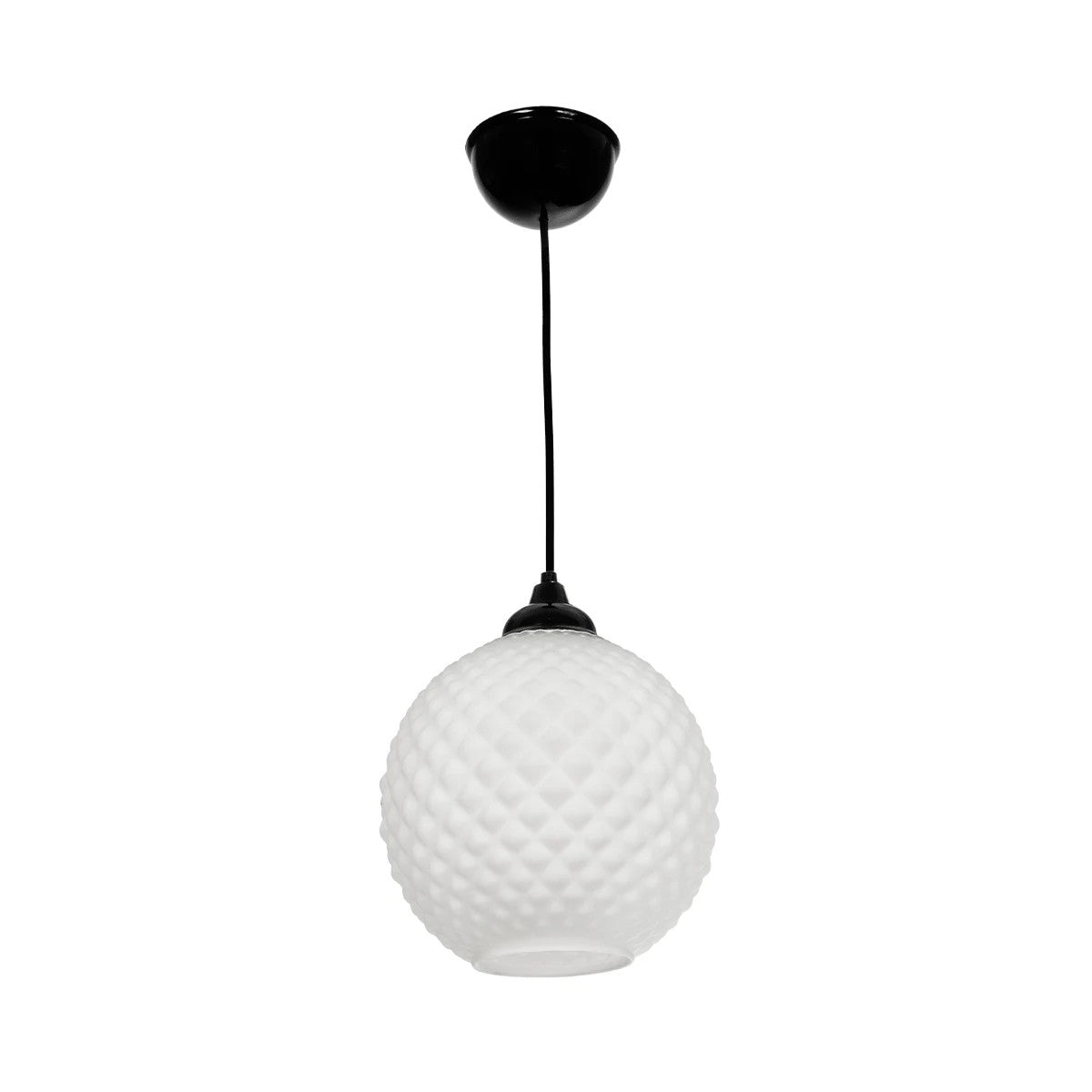 GLOBOSTAR® KEGEL 206-0004 Μοντέρνο Κρεμαστό Φωτιστικό Οροφής με Ντουί 1 x E27 AC 220-240V IP20 - Λευκό - Μ20 x Π20 x Υ20cm - ledmania.gr