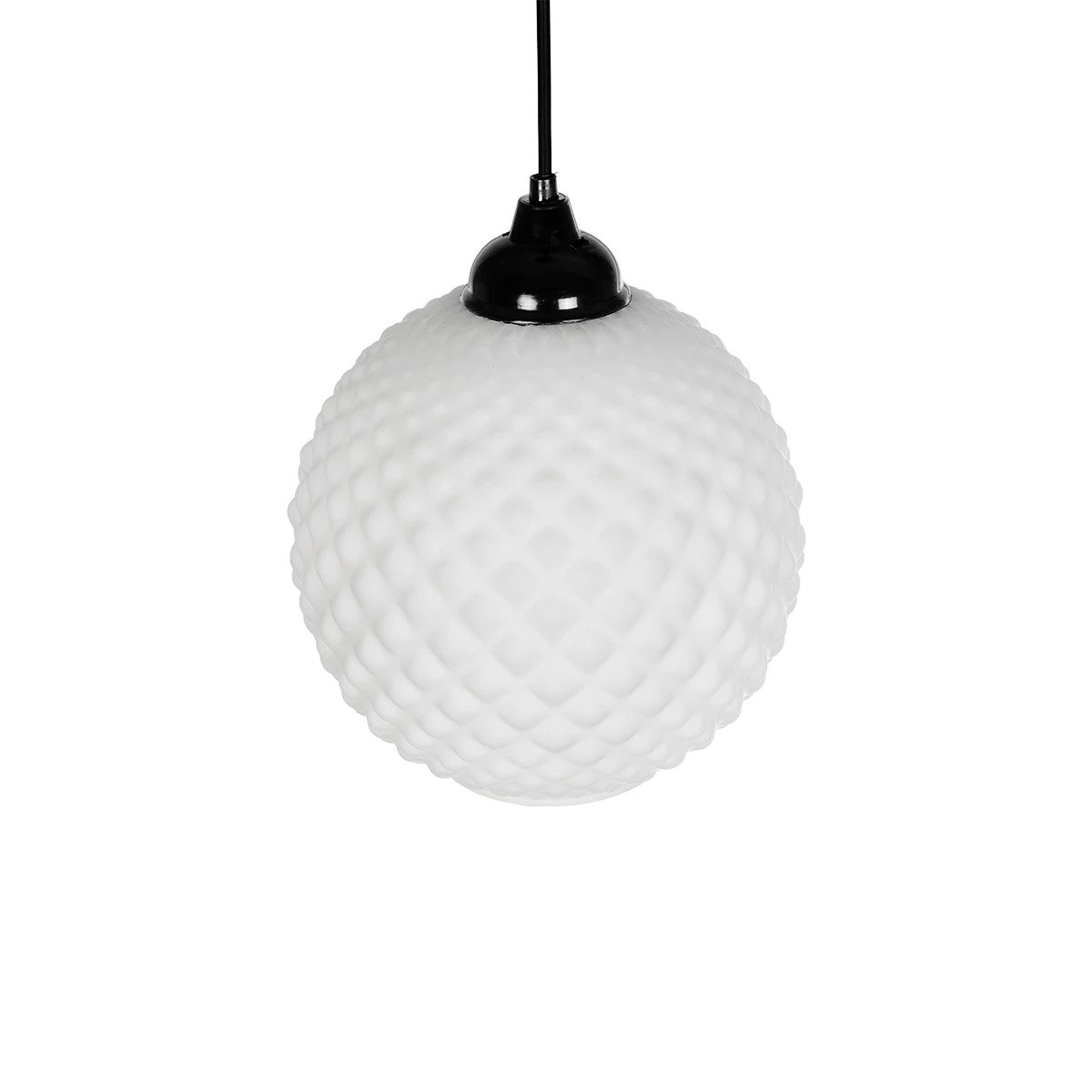 GLOBOSTAR® KEGEL 206-0004 Μοντέρνο Κρεμαστό Φωτιστικό Οροφής με Ντουί 1 x E27 AC 220-240V IP20 - Λευκό - Μ20 x Π20 x Υ20cm - ledmania.gr