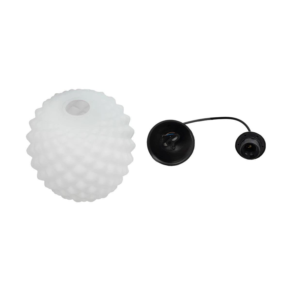 GLOBOSTAR® KEGEL 206-0005 Μοντέρνο Κρεμαστό Φωτιστικό Οροφής με Ντουί 1 x E27 AC 220-240V IP20 - Λευκό - Μ19 x Π19 x Υ19cm - ledmania.gr