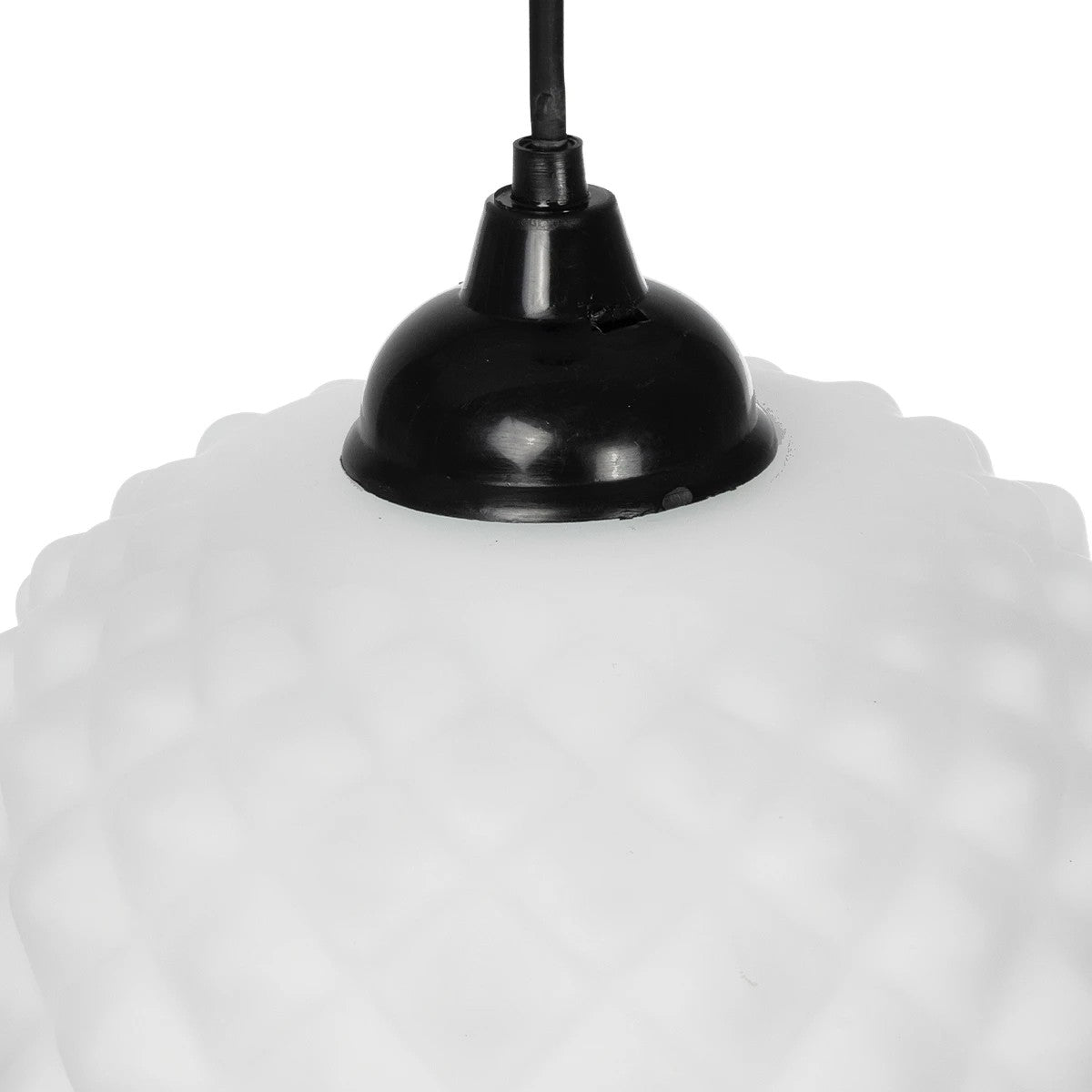 GLOBOSTAR® KEGEL 206-0005 Μοντέρνο Κρεμαστό Φωτιστικό Οροφής με Ντουί 1 x E27 AC 220-240V IP20 - Λευκό - Μ19 x Π19 x Υ19cm - ledmania.gr