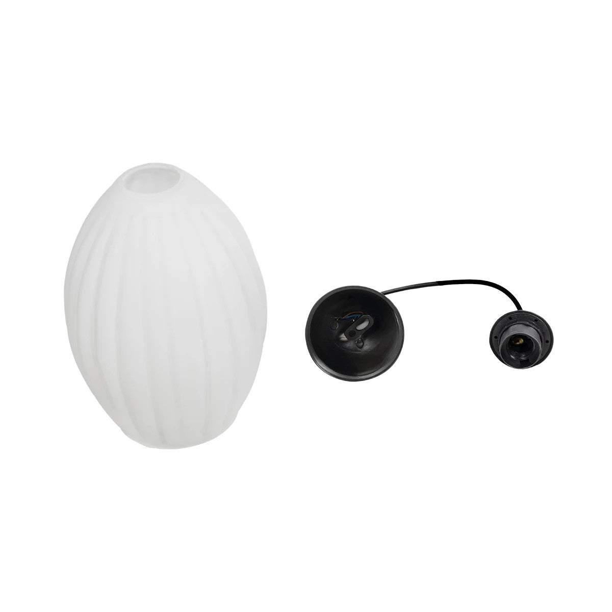GLOBOSTAR® GURIA 206-0008 Μοντέρνο Κρεμαστό Φωτιστικό Οροφής με Ντουί 1 x E27 AC 220-240V IP20 - Λευκό - Μ19 x Π19 x Υ26cm - ledmania.gr